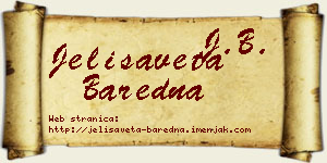 Jelisaveta Baredna vizit kartica